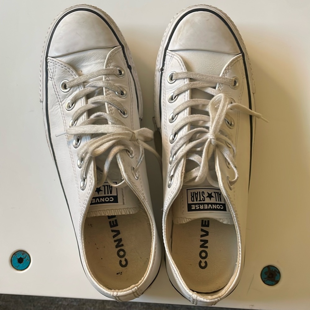 White converse wedge sneakers 8